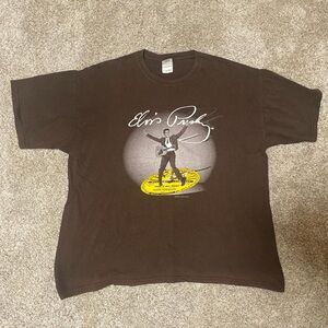 Vintage Brown Elvis Presley Golden Graphic Tee